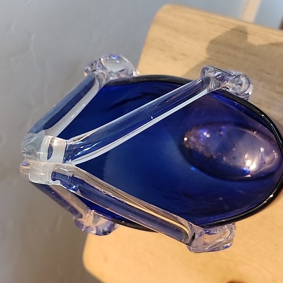 Blue Glass Vase - Picture 3 of 3